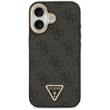 Husa de protectie Guess Hardcase 4G Triangle Logo MagSafe (GUHMP17SP4GTDGMK) compatibil cu iPhone 17, Negru