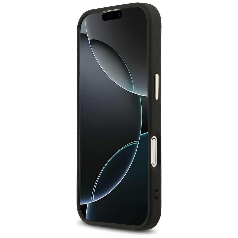 Husa de protectie Guess Hardcase 4G Triangle Logo MagSafe (GUHMP17SP4GTDGMK) compatibil cu iPhone 17, Negru