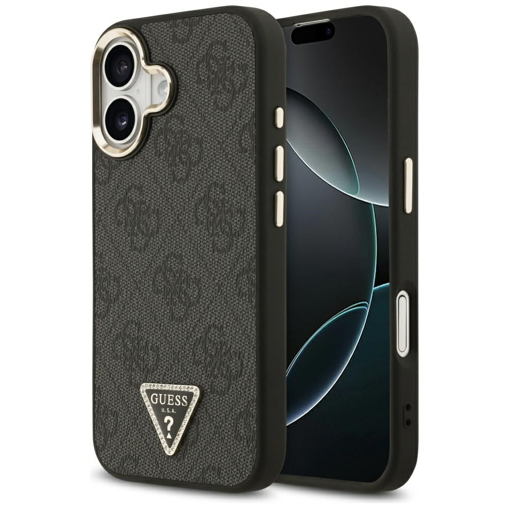 Husa de protectie Guess Hardcase 4G Triangle Logo MagSafe (GUHMP17SP4GTDGMK) compatibil cu iPhone 17, Negru