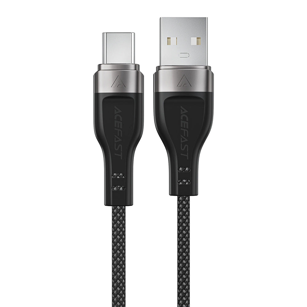 Cablu Acefast (C11-04), Magnetic Winding, Fast Charging, USB to Type-C, 3A, Adjustable Lenght, 1.2m, Negru