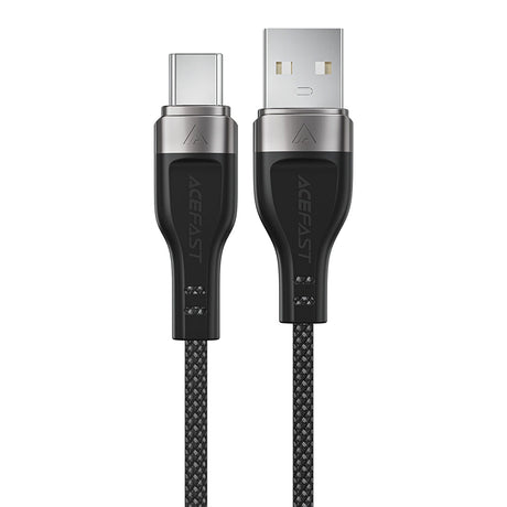 Cablu Acefast (C11-04), Magnetic Winding, Fast Charging, USB to Type-C, 3A, Adjustable Lenght, 1.2m, Negru