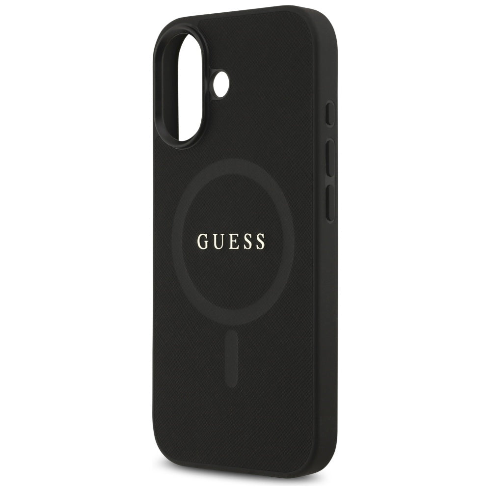 Husa de protectie Guess Saffiano Classic Logo MagSafe (GUHMP17SPSAHMCK) compatibil cu iPhone 17, Negru