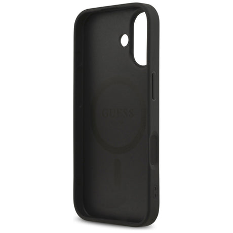 Husa de protectie Guess Saffiano Classic Logo MagSafe (GUHMP17SPSAHMCK) compatibil cu iPhone 17, Negru
