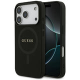 Husa de protectie Guess Saffiano Classic Logo MagSafe (GUHMP17LPSAHMCK) compatibil cu iPhone 17 Pro, Negru