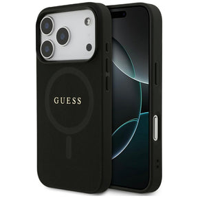 Husa de protectie Guess Saffiano Classic Logo MagSafe (GUHMP17LPSAHMCK) compatibil cu iPhone 17 Pro, Negru