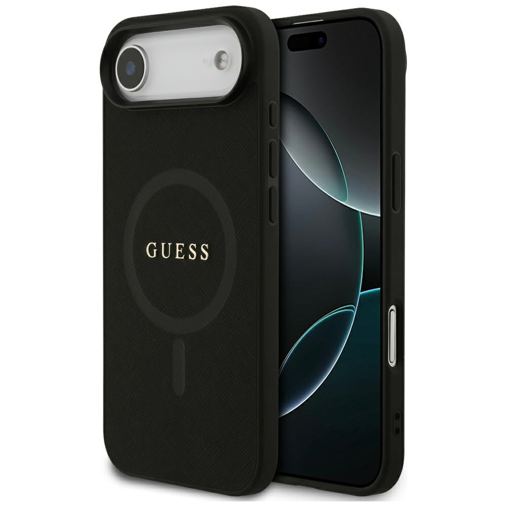 Husa de protectie Guess Saffiano Classic Logo MagSafe (GUHMP17MPSAHMCK) compatibil cu iPhone 17 Air, Negru