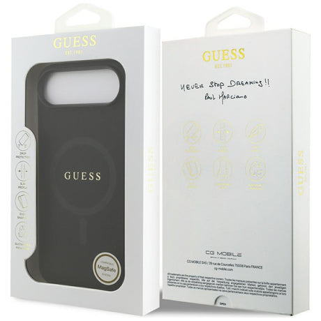 Husa de protectie Guess Saffiano Classic Logo MagSafe (GUHMP17MPSAHMCK) compatibil cu iPhone 17 Air, Negru