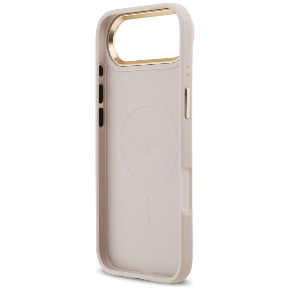 Husa de protectie Guess Hardcase 4G Stripe MagSafe (GUHMP17MPG4SEMCP) compatibil cu iPhone 17 Air, Roz