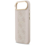 Husa de protectie Guess Hardcase 4G Stripe MagSafe (GUHMP17MPG4SEMCP) compatibil cu iPhone 17 Air, Roz