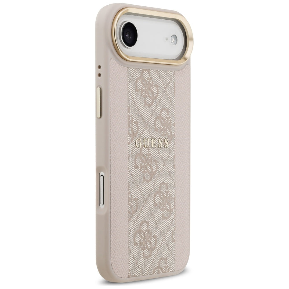Husa de protectie Guess Hardcase 4G Stripe MagSafe (GUHMP17MPG4SEMCP) compatibil cu iPhone 17 Air, Roz