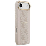 Husa de protectie Guess Hardcase 4G Stripe MagSafe (GUHMP17MPG4SEMCP) compatibil cu iPhone 17 Air, Roz