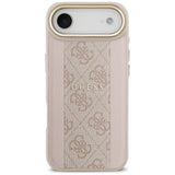 Husa de protectie Guess Hardcase 4G Stripe MagSafe (GUHMP17MPG4SEMCP) compatibil cu iPhone 17 Air, Roz