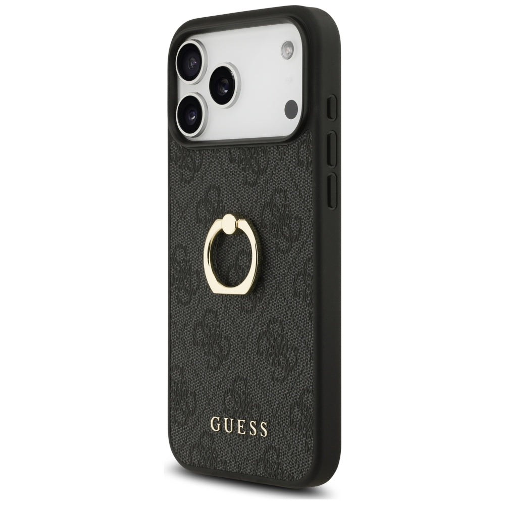 Husa de protectie Guess Hardcase 4G Ring Stand (GUHCP17X4GMRGR) compatibil cu iPhone 17 Pro Max, Negru