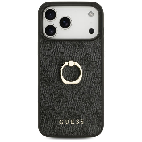 Husa de protectie Guess Hardcase 4G Ring Stand (GUHCP17X4GMRGR) compatibil cu iPhone 17 Pro Max, Negru