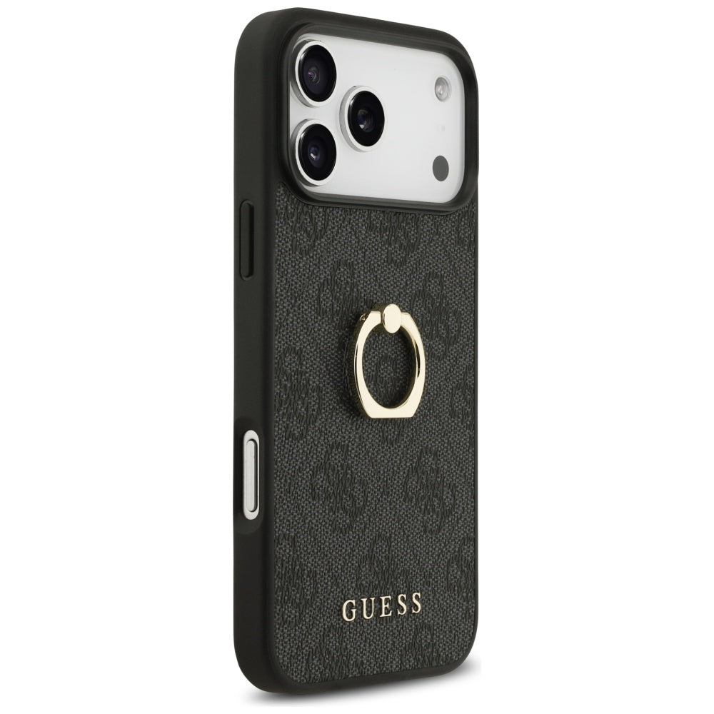 Husa de protectie Guess Hardcase 4G Ring Stand (GUHCP17X4GMRGR) compatibil cu iPhone 17 Pro Max, Negru