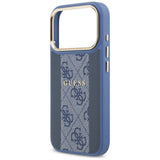 Husa de protectie Guess Hardcase 4G Stripe MagSafe (GUHMP17LPG4SEMCB) compatibil cu iPhone 17 Pro, Albastru