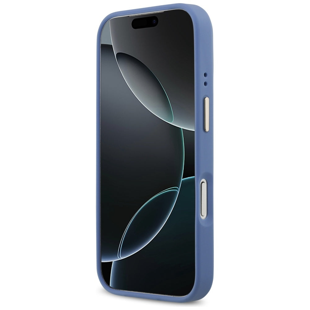 Husa de protectie Guess Hardcase 4G Stripe MagSafe (GUHMP17LPG4SEMCB) compatibil cu iPhone 17 Pro, Albastru
