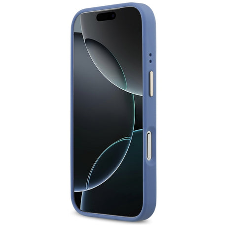 Husa de protectie Guess Hardcase 4G Stripe MagSafe (GUHMP17LPG4SEMCB) compatibil cu iPhone 17 Pro, Albastru