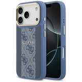 Husa de protectie Guess Hardcase 4G Stripe MagSafe (GUHMP17LPG4SEMCB) compatibil cu iPhone 17 Pro, Albastru