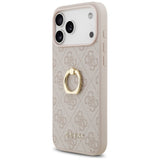 Husa de protectie Guess Hardcase 4G Ring Stand (GUHCP17X4GMRPI) compatibil cu iPhone 17 Pro Max, Roz