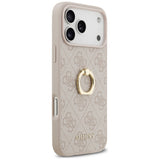 Husa de protectie Guess Hardcase 4G Ring Stand (GUHCP17X4GMRPI) compatibil cu iPhone 17 Pro Max, Roz