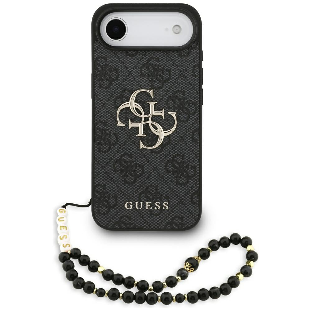 Husa de protectie Guess Hardcase 4G Classic Logo with Strap (GUHCP17MP4GMGSK) compatibil cu iPhone 17 Air, Negru