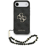 Husa de protectie Guess Hardcase 4G Classic Logo with Strap (GUHCP17MP4GMGSK) compatibil cu iPhone 17 Air, Negru