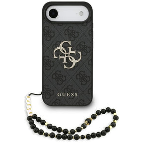 Husa de protectie Guess Hardcase 4G Classic Logo with Strap (GUHCP17MP4GMGSK) compatibil cu iPhone 17 Air, Negru