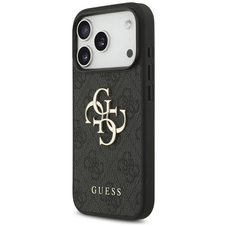 Husa de protectie Guess Hardcase 4G Classic Logo with Strap (GUHCP17LP4GMGSK) compatibil cu iPhone 17 Pro, Negru