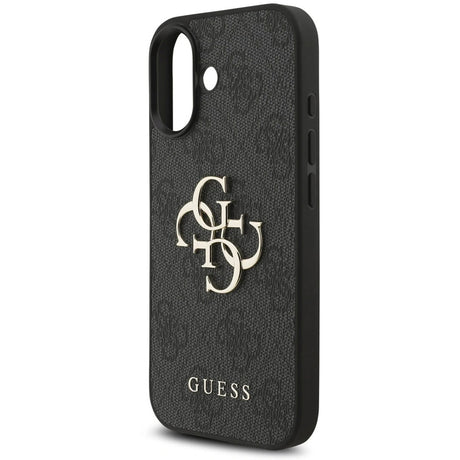 Husa de protectie Guess Hardcase 4G Classic Logo with Strap (GUHCP17SP4GMGSK) compatibil cu iPhone 17, Negru