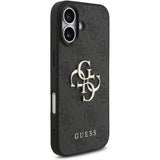 Husa de protectie Guess Hardcase 4G Classic Logo with Strap (GUHCP17SP4GMGSK) compatibil cu iPhone 17, Negru