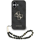 Husa de protectie Guess Hardcase 4G Classic Logo with Strap (GUHCP17SP4GMGSK) compatibil cu iPhone 17, Negru