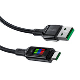 Cablu Acefast (C7-04), USB to Type-C, Fast Charging, 3A, Braided Nylon, 25.000 Bends, 1.2m, Negru