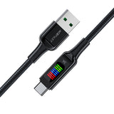Cablu Acefast (C7-04), USB to Type-C, Fast Charging, 3A, Braided Nylon, 25.000 Bends, 1.2m, Negru