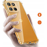 Husa de protectie Techsuit Shockproof Clear Silicone compatibil cu Motorola Moto G15 / G15 Power / G17 / G17 Power, Transparent