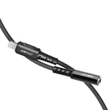 Adaptor Acefast Audio Cable Adapter (C1-05), Lightning to Jack 3.5mm Female, Apple Hi-Fi, HD Music Decoding, MFi, 0.18m, Negru