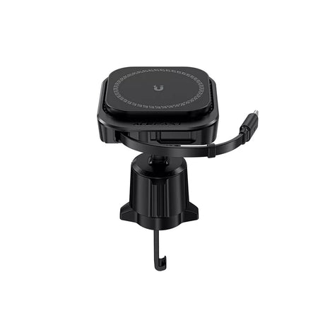 Suport Acefast with Wireless Charging (D32), for iPhone, MagSafe, Retractable Cable, for Air Vent, USB-C, 85cm, Negru