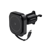 Suport Acefast with Wireless Charging (D32), for iPhone, MagSafe, Retractable Cable, for Air Vent, USB-C, 85cm, Negru