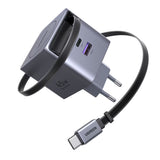 Incarcator Ugreen X614 (65822), USB, 2x Type-C, GaN, Fast Charger, 45W, Gri Spatial