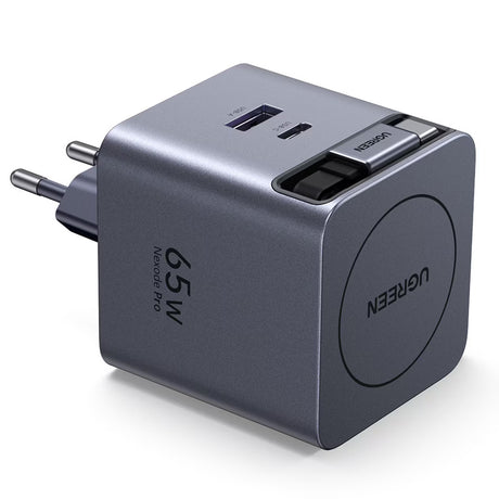 Incarcator Ugreen X614 (65822), USB, 2x Type-C, GaN, Fast Charger, 45W, Gri Spatial