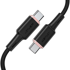Cablu Acefast (C2-03), Type-C to Type-C, 60W, 3A, Fast Charging, 1.2m, Negru