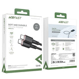 Cablu Acefast (C2-03), Type-C to Type-C, 60W, 3A, Fast Charging, 1.2m, Negru