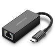 Adaptor Ugreen Ethernet Adapter US236 (50307), USB-C to RJ45 LAN Port, Plug & Play, Windows, macOS, 1000Mbps, Negru