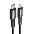Cablu Acefast (C1-01), Type-C to Lightning, 30W, 3A, Fast Charging, MFi Certification, Nylon Braid, 1.2m, Negru