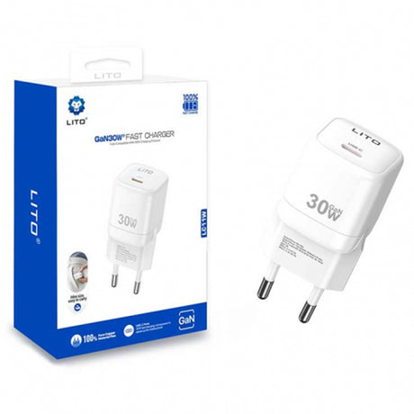 Incarcator Lito (LC11), Type-C Output, PD30W, GaN, Real Time Protection, EU Plug, Alb