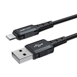 Cablu Acefast (C4-02), Fast Charging, USB to Lightning, 2.4A, Aluminum Alloy, 1.8m, Negru