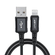 Cablu Acefast (C4-02), Fast Charging, USB to Lightning, 2.4A, Aluminum Alloy, 1.8m, Negru