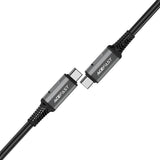 Cablu Acefast (C1-09), SuperCharge, Audio-Video, USB-C to USB-C, 40Gbps, 4K, 5A, 240W, PD3.1, USB4, 1m, Gri / Black