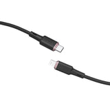 Cablu Acefast (C2-01), Type-C to Lightning, 30W, 3A, Fast Charging, MFi Certification, 1.2m, Negru