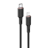 Cablu Acefast (C2-01), Type-C to Lightning, 30W, 3A, Fast Charging, MFi Certification, 1.2m, Negru